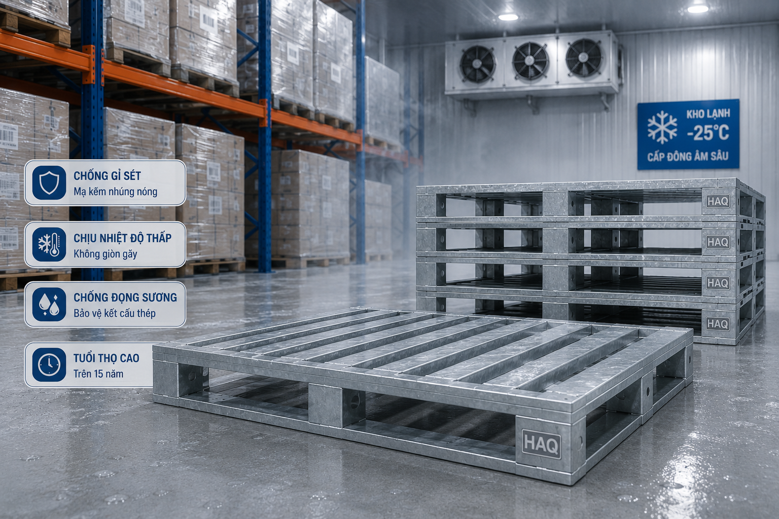 Tuổi thọ của pallet thép
